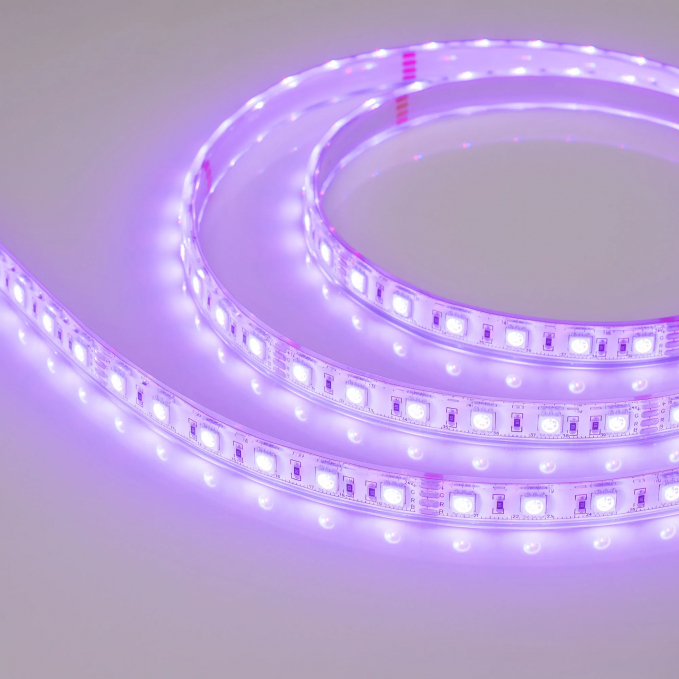 Светодиодная лента герметичная RTW-PU-B60-12.5mm 24V RGB (14.4 W/m, IP68, Wire 2m, 5m), Arlight, 029515(3), изображение 1