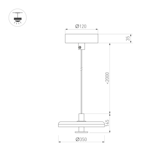 Светильник SP-KOTARO-R350-12W Warm3000 (BG-BG, 36 deg, 230V, TRIAC), Arlight, 057228, изображение 2