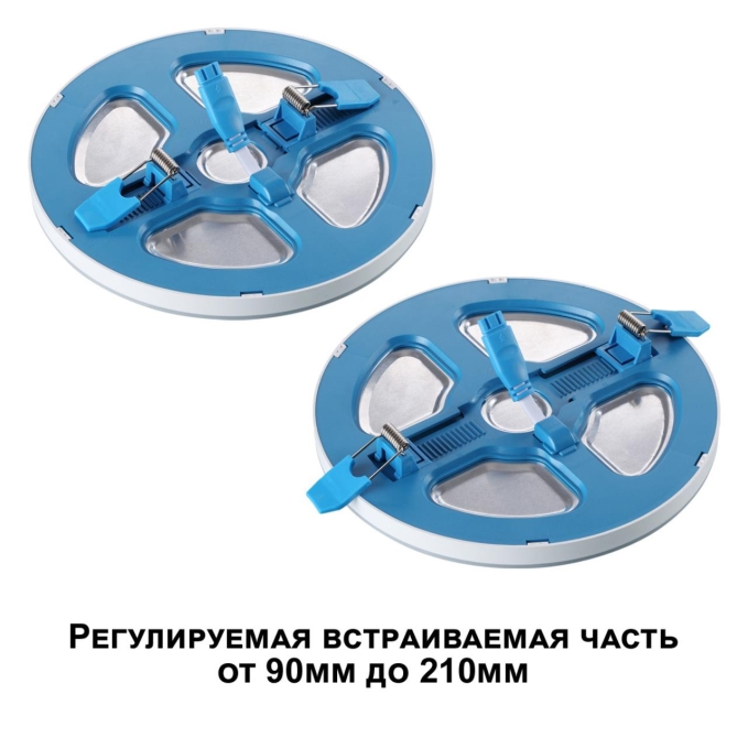 Светильник встраиваемый светодиодный (три сценария работы) IP20 LED 4000К 18W+6W 100-265V 1680Лм SPAN SPOT NT23 560 NOVOTECH 359017, фото на цветном фоне 1 Светильник встраиваемый светодиодный (три сценария работы) IP20 LED 4000К 18W+6W 100-265V 1680Лм SPAN SPOT NT23 560 NOVOTECH 359017, фото на цветном фоне 1