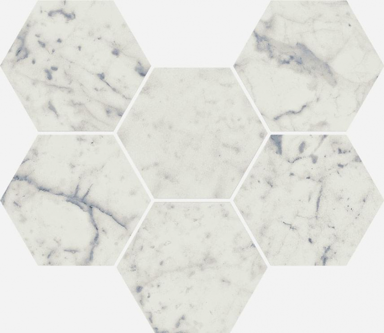 Мозаика Italon Charme Extra Carrara Mosaico Hexagon 25x29, 620110000065