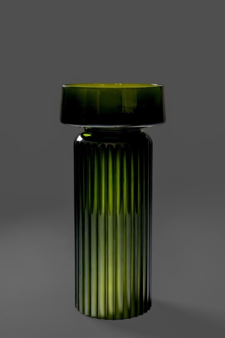 Накладная раковина Boheme Glow 810-RIB-G-OL transparent olive полиэфирная