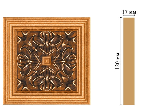 Вставка цветная Decomaster D208-1223, 120x120x22 мм