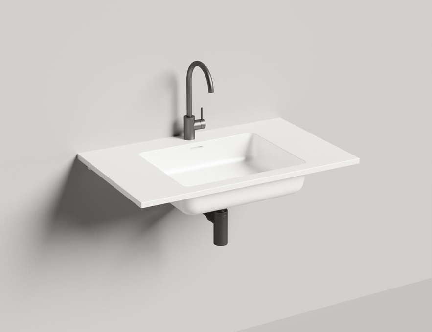 Подвесная раковина Salini Onda Plus 1402201MF 80 см белая матовая Подвесная раковина Salini Onda Plus 1402201MF 80 см белая матовая