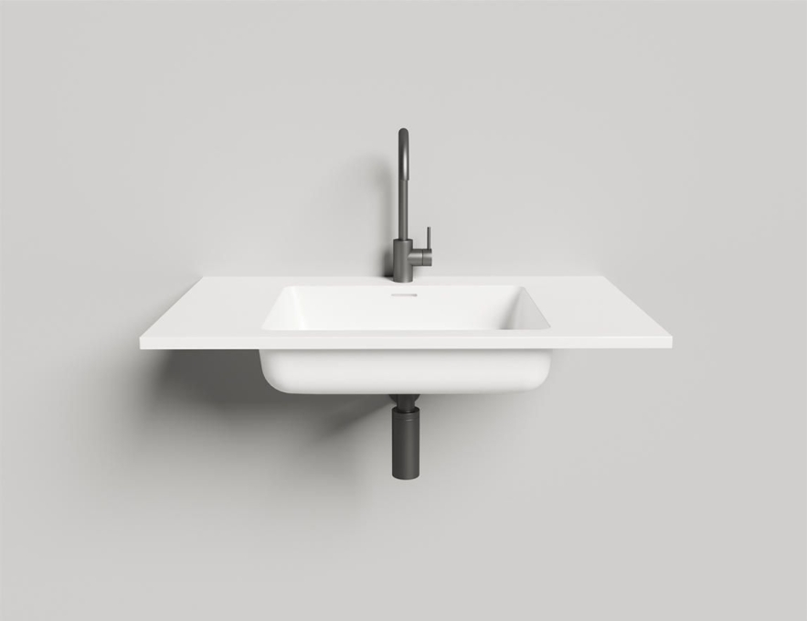 Подвесная раковина Salini Onda Plus 1402201MF 80 см белая матовая Подвесная раковина Salini Onda Plus 1402201MF 80 см белая матовая