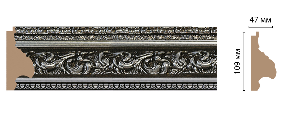 Багет Decomaster 230-1605B, 109x47x2900 мм Багет Decomaster 230-1605B, 109x47x2900 мм