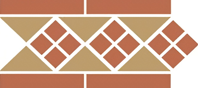 Керамогранит (бордюр) Top Cer Octagon Border Lisbon-1 With 1 Strip (Tr.03, Dots 04, Strips 04) 15x28, LISBON1 B03/04