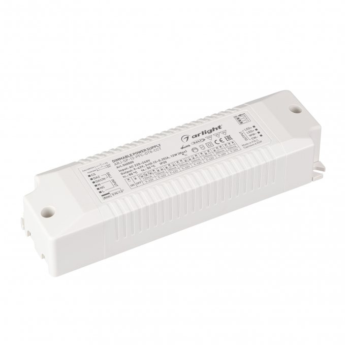 Блок питания ARJ-SP-12-PFC-DT8-ССT (12W, 9-42V, 0.12-0.35А), Arlight, 040500, изображение 1 Блок питания ARJ-SP-12-PFC-DT8-ССT (12W, 9-42V, 0.12-0.35А), Arlight, 040500, изображение 1
