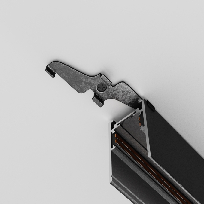 Фиксатор для накладного монтажа Exility черный, 2шт, TRA034HS-21B, изображение 2 Фиксатор для накладного монтажа Exility черный, 2шт, TRA034HS-21B, изображение 2