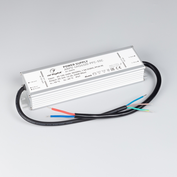 Блок питания ARPV-UH24320-PFC-55C (24V, 13.3A, 320W), Arlight, 040976, изображение 2 Блок питания ARPV-UH24320-PFC-55C (24V, 13.3A, 320W), Arlight, 040976, изображение 2