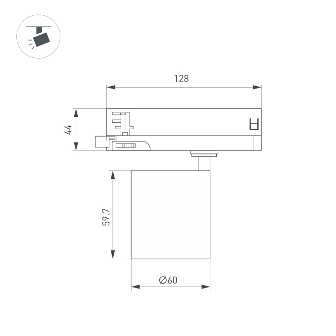 Светильник LGD-DYKE-4TR-R60-8W Day4000 (BK, 38 deg, 230V), Arlight, 052274, изображение 2 Светильник LGD-DYKE-4TR-R60-8W Day4000 (BK, 38 deg, 230V), Arlight, 052274, изображение 2