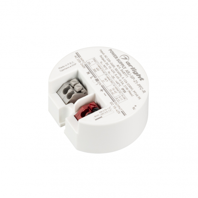 Блок питания ARJ-SP-21-PFC-R (21W, 15-42V, 0.45-0.5A), Arlight, 048771, изображение 1 Блок питания ARJ-SP-21-PFC-R (21W, 15-42V, 0.45-0.5A), Arlight, 048771, изображение 1