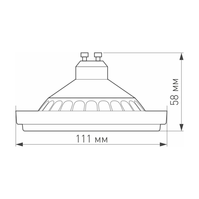 Лампа AR111-UNIT-GU10-15W-DIM Day4000 (WH, 120 deg, 230V), Arlight, 025624, изображение 5