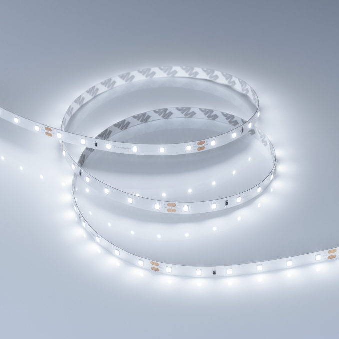 Светодиодная лента RT-A60-8mm 24V Cool 8K (4.8 W/m, IP20, 2835, 5m), Arlight, 016147(2), изображение 2 Светодиодная лента RT-A60-8mm 24V Cool 8K (4.8 W/m, IP20, 2835, 5m), Arlight, 016147(2), изображение 2