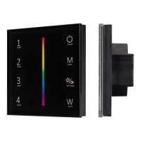 Панель SMART-P22-RGBW-G-IN Black (12-24V, 4x3A, Sens, 2.4G), Arlight, 033766 Панель SMART-P22-RGBW-G-IN Black (12-24V, 4x3A, Sens, 2.4G), Arlight, 033766