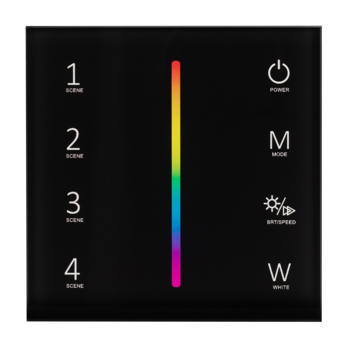 Панель SMART-P22-RGBW-G-IN Black (12-24V, 4x3A, Sens, 2.4G), Arlight, 033766, изображение 3 Панель SMART-P22-RGBW-G-IN Black (12-24V, 4x3A, Sens, 2.4G), Arlight, 033766, изображение 3