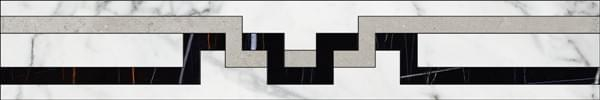 Бордюр Kerranova Marble Trend Carrara 10x60, K-1000/MR/f01-cut