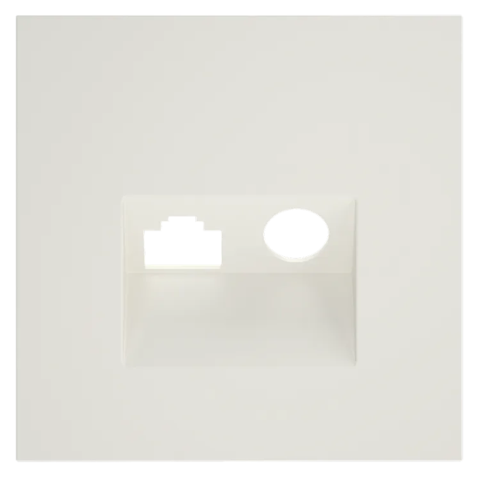 Накладка для розетки TV+RJ45 кат. 6, S70 (хлопок), Voltum, VLS002713