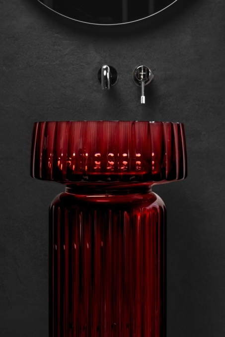 Накладная раковина Boheme Glow 810-RIB-G-V transparent violet полиэфирная Накладная раковина Boheme Glow 810-RIB-G-V transparent violet полиэфирная