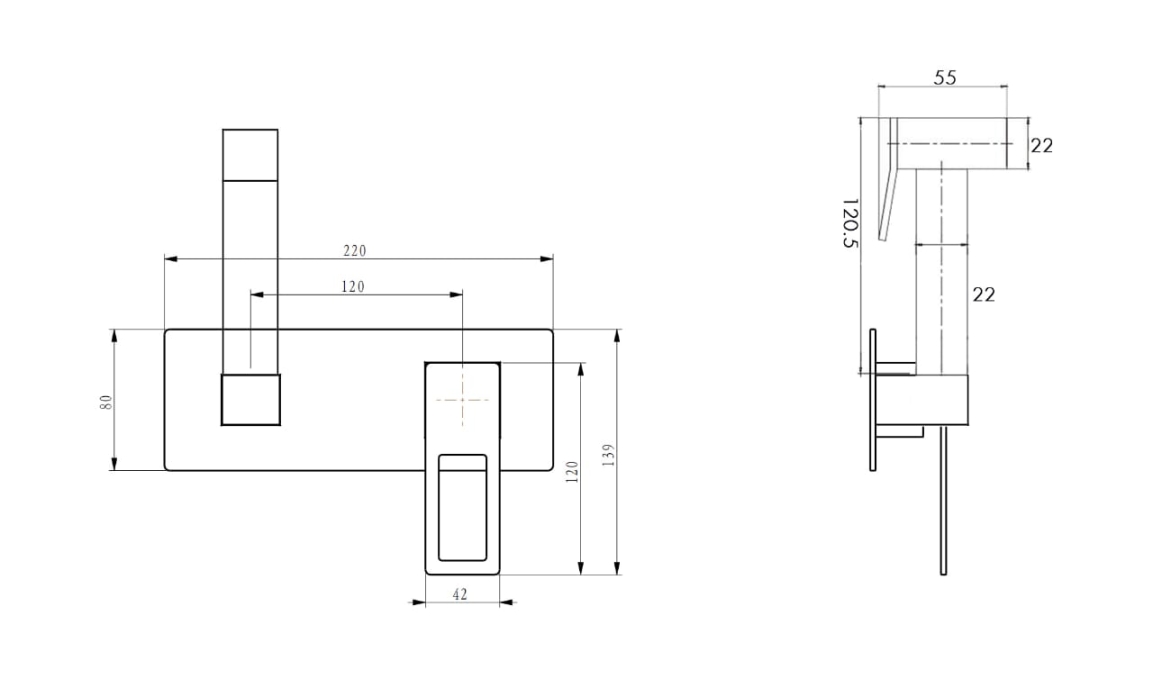 Смеситель гигиенический Boheme Q 147-BВ черный матовый Смеситель гигиенический Boheme Q 147-BВ черный матовый