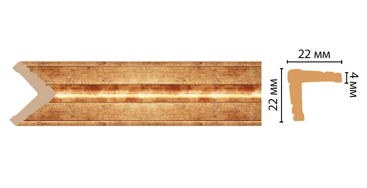 Угол Decomaster 116S-552 ДМ, 22x22x2400 мм Угол Decomaster 116S-552 ДМ, 22x22x2400 мм