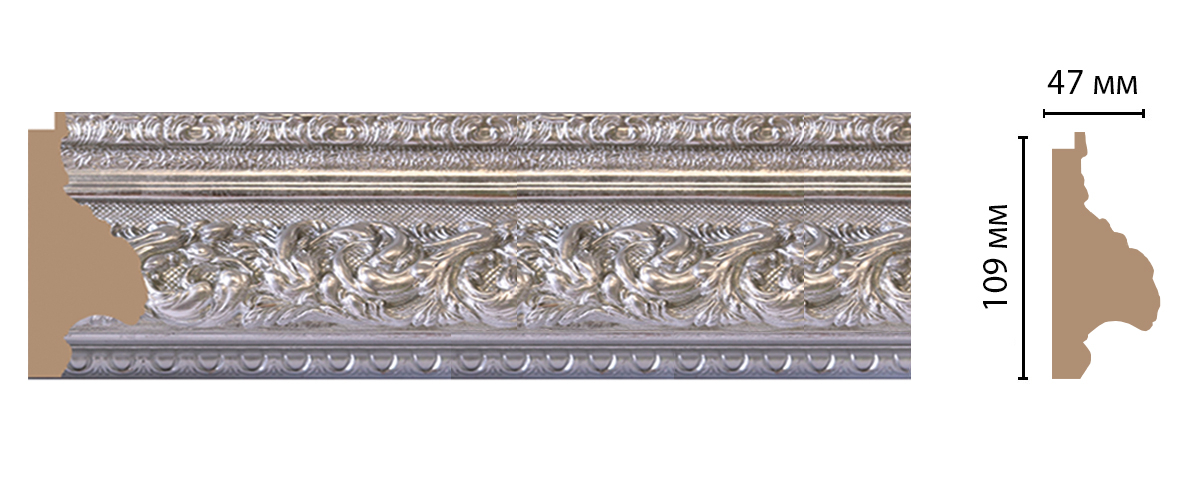 Багет Decomaster 230-1610/8, 109x47x2900 мм Багет Decomaster 230-1610/8, 109x47x2900 мм