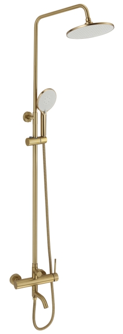 Душевая стойка со смесителем Voda Vessel Gold VST250VSLGold матовое золото Душевая стойка со смесителем Voda Vessel Gold VST250VSLGold матовое золото