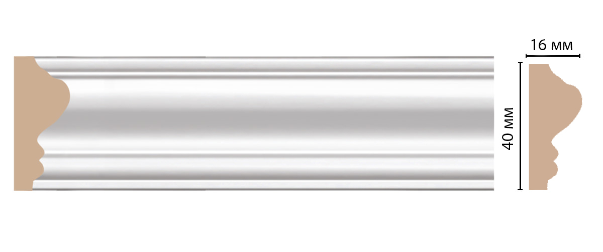 Молдинг Decomaster D030-114ДМ, 40x16x2400 мм Молдинг Decomaster D030-114ДМ, 40x16x2400 мм