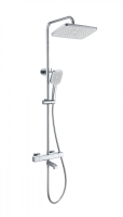 Душевая стойка со смесителем Wonzon & Woghand Stay 2 WW-B3016-T1-CR хром глянцевая с термостатом Душевая стойка со смесителем Wonzon & Woghand Stay 2 WW-B3016-T1-CR хром глянцевая с термостатом