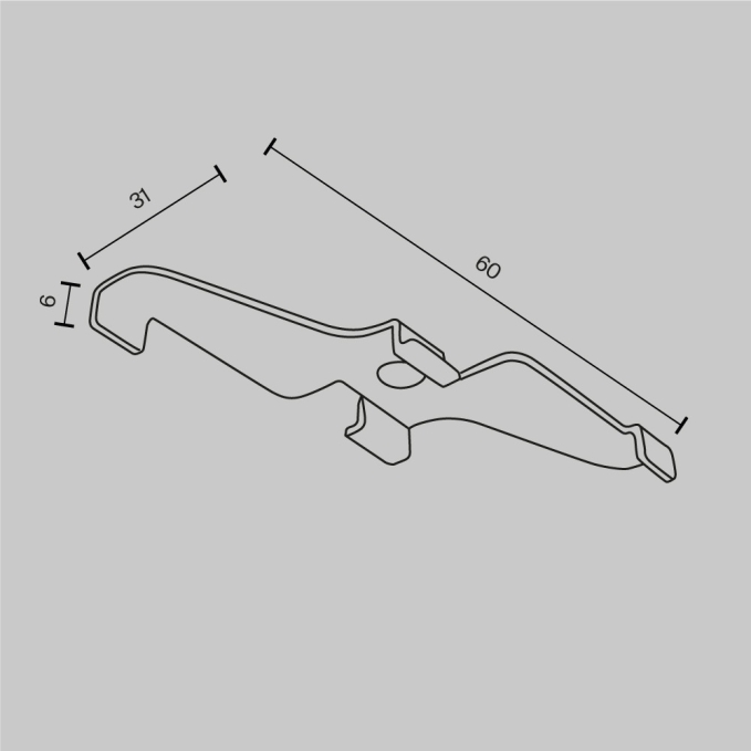 Фиксатор для накладного монтажа Exility белый, 2шт, TRA034HS-21W, изображение 5 Фиксатор для накладного монтажа Exility белый, 2шт, TRA034HS-21W, изображение 5