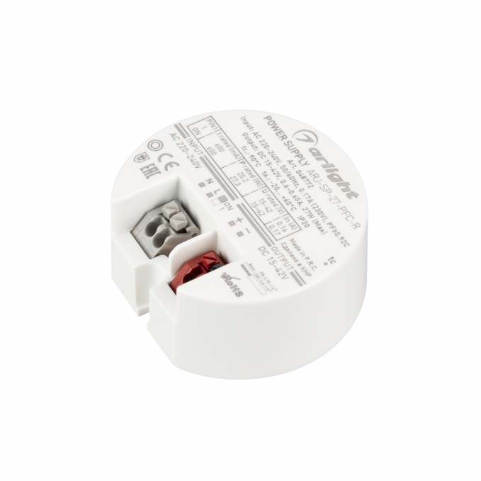 Блок Питания ARJ-SP-27-PFC-R (27W, 15-42V, 0.6-0.65A), Arlight, 048772, изображение 1