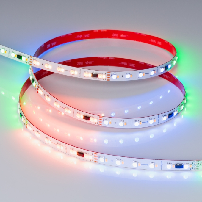 Светодиодная лента SPI-BA120-12mm 24V RGBW-White-PX6-BPT (16 W/m, IP20, 5060/2835, 5m), Arlight, 040622, изображение 4 Светодиодная лента SPI-BA120-12mm 24V RGBW-White-PX6-BPT (16 W/m, IP20, 5060/2835, 5m), Arlight, 040622, изображение 4