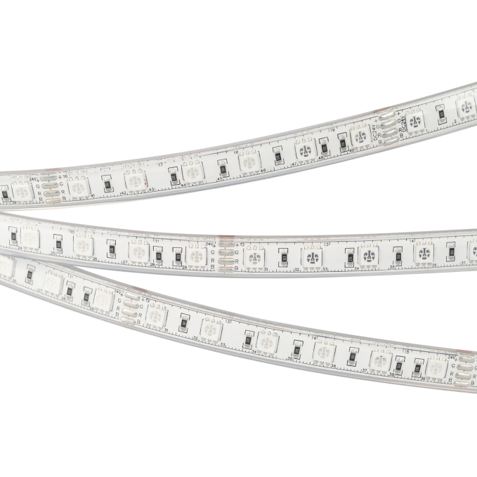 Светодиодная лента герметичная RTW-PU-B60-12.5mm 24V RGB (14.4 W/m, IP68, 5060, 5m), Arlight, 029515(2), изображение 2 Светодиодная лента герметичная RTW-PU-B60-12.5mm 24V RGB (14.4 W/m, IP68, 5060, 5m), Arlight, 029515(2), изображение 2
