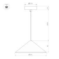Светильник SP-MAKOTO-R300-10W Warm3000 (WH, 36 deg, 230V, TRIAC), Arlight, 057217 Светильник SP-MAKOTO-R300-10W Warm3000 (WH, 36 deg, 230V, TRIAC), Arlight, 057217