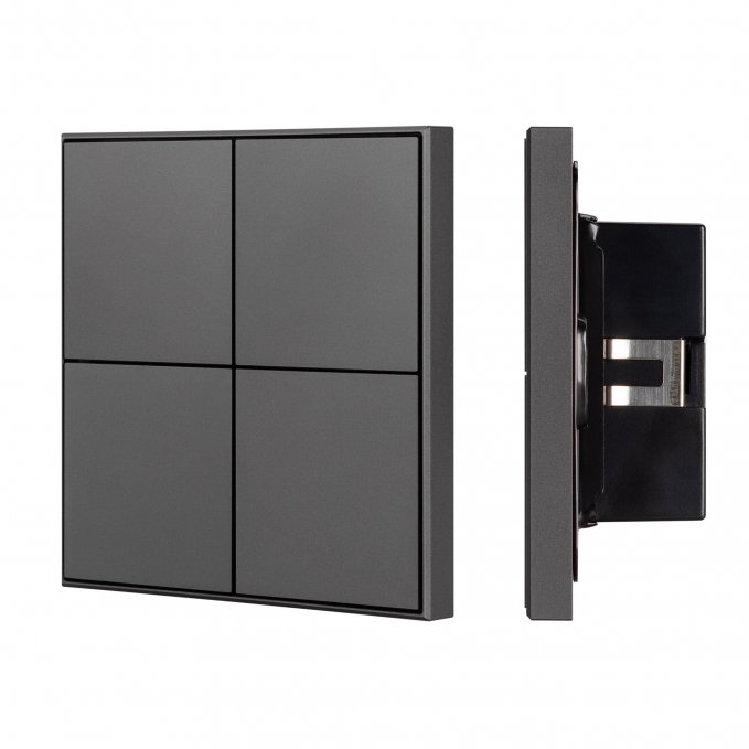 INTELLIGENT ARLIGHT Кнопочная панель KNX-304-23-IN Black (BUS, Frame), Arlight, 039667, изображение 1 INTELLIGENT ARLIGHT Кнопочная панель KNX-304-23-IN Black (BUS, Frame), Arlight, 039667, изображение 1
