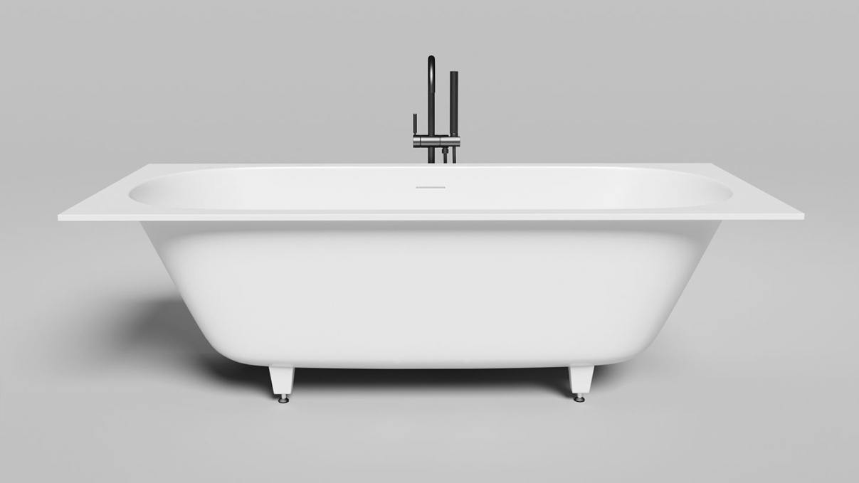 Ванна из искусственного камня Salini Ornella Axis Kit 190x90 103522M белая матовая встраиваемая Ванна из искусственного камня Salini Ornella Axis Kit 190x90 103522M белая матовая встраиваемая