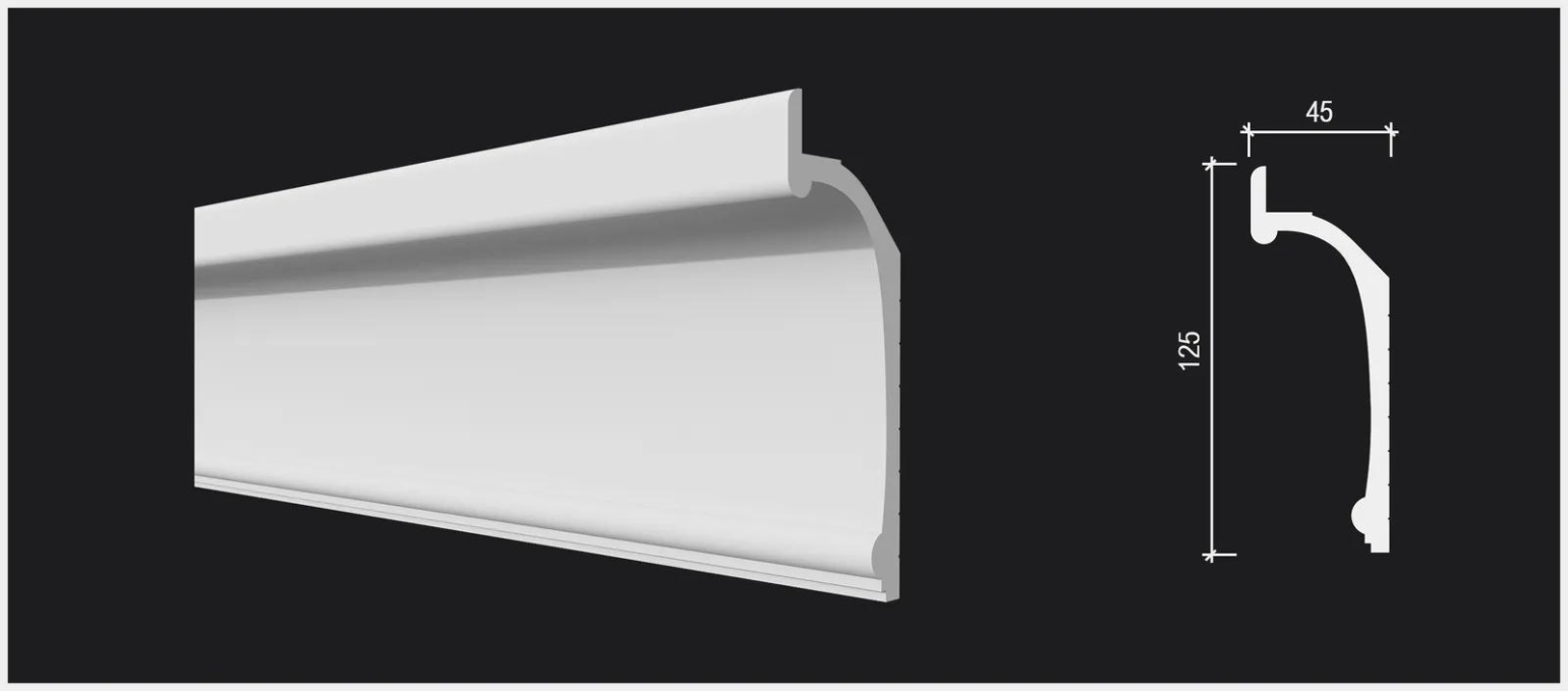 Молдинг Decor-Dizayn DD518, 125x45x2000 мм Молдинг Decor-Dizayn DD518, 125x45x2000 мм