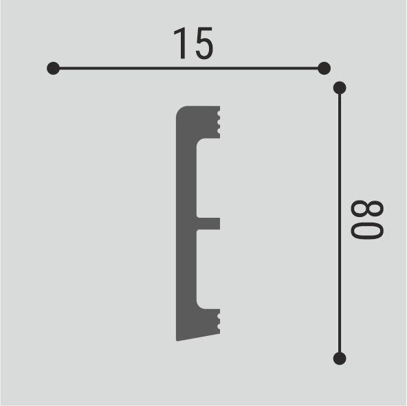 Плинтус Bello Deco ПЛ 30 80-15 Темный графит Плинтус Bello Deco ПЛ 30 80-15 Темный графит