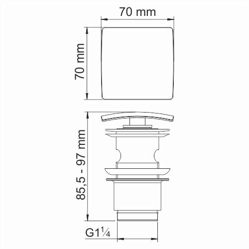 Донный клапан WasserKRAFT A105 Донный клапан WasserKRAFT A105