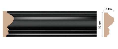 Молдинг Decomaster D030-195, 40x16x2400 мм