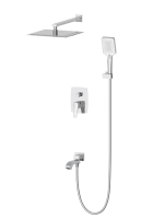 Душевой комплект со смесителем Wonzon & Woghand Flex WW-88939072-BN никель брашированный встраиваемый