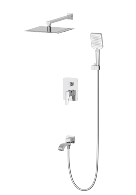 Душевой комплект со смесителем Wonzon & Woghand Flex WW-88939072-BN никель брашированный встраиваемый