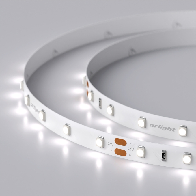 Светодиодная лента RT 2-5000 24V White6000 (3528, 300 LED, LUX), Arlight, 011504, изображение 3 Светодиодная лента RT 2-5000 24V White6000 (3528, 300 LED, LUX), Arlight, 011504, изображение 3