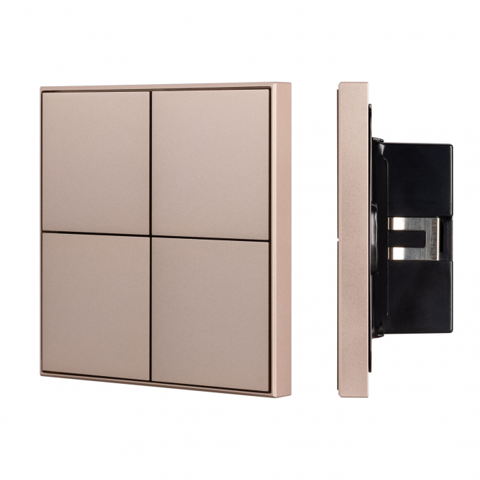 INTELLIGENT ARLIGHT Кнопочная панель KNX-304-23-IN Champagne (BUS, Frame), Arlight, 039669, изображение 1 INTELLIGENT ARLIGHT Кнопочная панель KNX-304-23-IN Champagne (BUS, Frame), Arlight, 039669, изображение 1