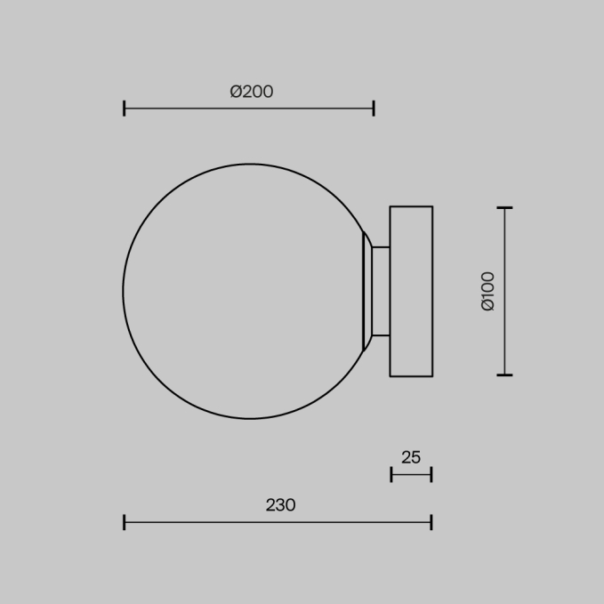 Настенный светильник (бра) Базовая форма / Basic form E14х1, MOD321WL-01G3, изображение 4 Настенный светильник (бра) Базовая форма / Basic form E14х1, MOD321WL-01G3, изображение 4
