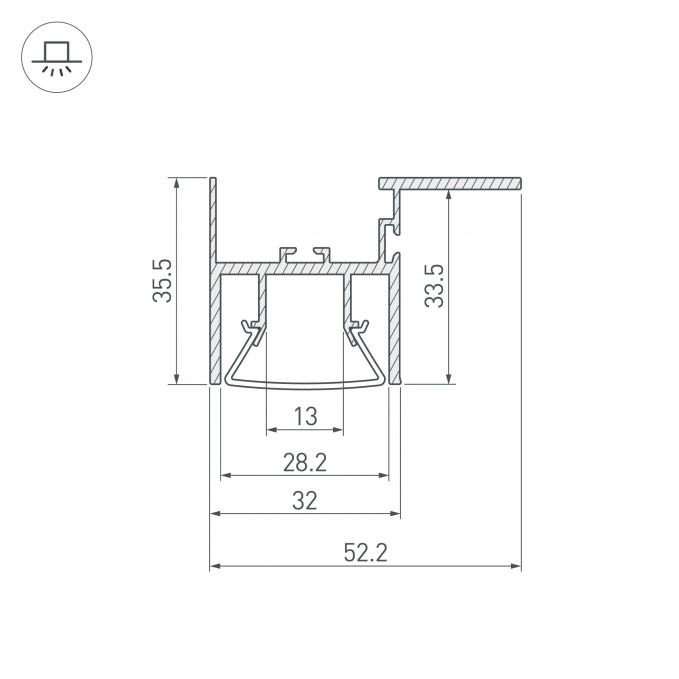 Профиль FOLED-CEIL-SIDE-3000, Arlight, 044856, изображение 4 Профиль FOLED-CEIL-SIDE-3000, Arlight, 044856, изображение 4
