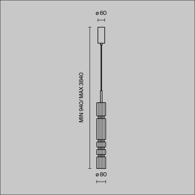 Подвесной светильник Ордо / Ordo 3000К 8Вт, MOD272PL-L12BS3K1, изображение 9