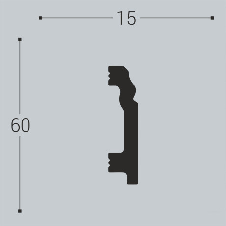 Плинтус Bello Deco П1 60-15 Плинтус Bello Deco П1 60-15
