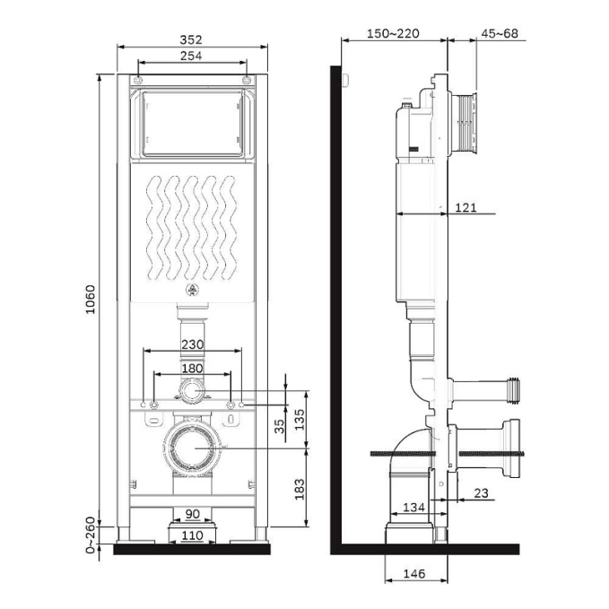 Инсталляция AM.PM ErgoFit I012711 Инсталляция AM.PM ErgoFit I012711