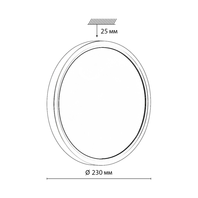 Светильник LED 18Вт 3000/4000K D230 IP40 ALFA BLACK MITRA LED SN 554 СОНЕКС 7660/18L, схема товара Светильник LED 18Вт 3000/4000K D230 IP40 ALFA BLACK MITRA LED SN 554 СОНЕКС 7660/18L, схема товара