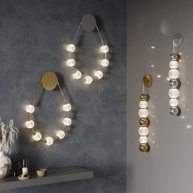 Настенный светильник LED 13W 4000K 700Лм CRYSTAL L-VISION ODL23 571 ODEON LIGHT 5008/13WL, фото в интерьере 1
